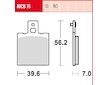 Sada brzdových platničiek kotúčovej brzdy TRW MCB75RQ
