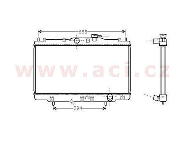 -10/02 chladič 2.0i 16V Coupé (±AC) [375*677*16]