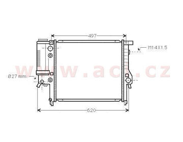 11/89-9/92 chladič 316i (+AUT±AC), 318i/iS (+AUT±AC), 320i/iC(+AUT+AC), 325i/iC (+AUT+AC) [440*440*32]