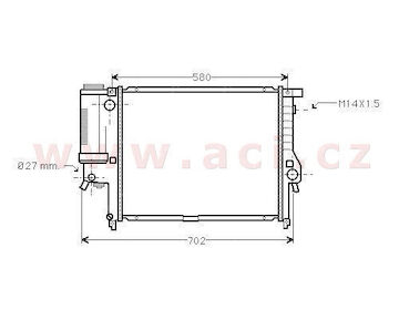 3/89- chladič 520i 24V (±AUT), 525i 24V (±AUT) [520*440*40]