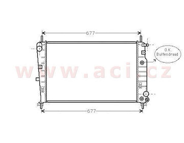 5/95-10/97 chladič 2.5i V6 (+AUT±AC) [620*395*42]