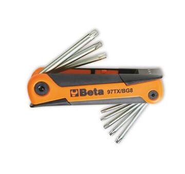 BETA SADA ZÁSTRČNÝCH KĽÚČOV PROFIL TORX, V RUKOJETI-MODEL 97TX/BG8 8 KS T9 - T40, V RUKOJETI