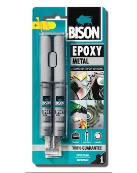 BISON Epoxy Metal - Tekutý kov Lepidlo EPOXY (oceľ,kovy,hliník,liatina) 24ml