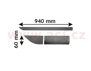 boční lišta předních dveří pro lak 5dv. L