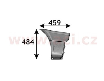 boční lišta zadního blatníku, zadní díl (rozvor 3250 mm) ORIGINÁL, L