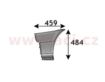 boční lišta zadního blatníku, zadní díl (rozvor 3250 mm) ORIGINÁL, P