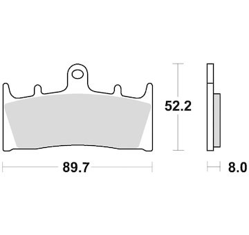 brzdové destičky, BRAKING (semi metalická směs CM66) 2 ks v balení