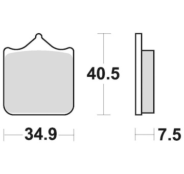 brzdové destičky, BRAKING (semi metalická směs CM66) 2 ks v balení