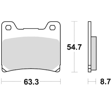 brzdové destičky, BRAKING (semi-metalická směs SM1) 2 ks v balení