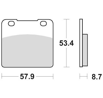 brzdové destičky, BRAKING (semi-metalická směs SM1) 2 ks v balení