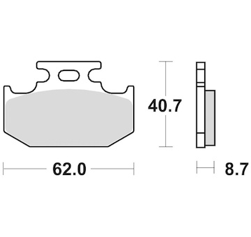 brzdové destičky, BRAKING (semi-metalická směs SM1) 2 ks v balení