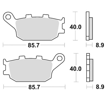 brzdové destičky, BRAKING (semi-metalická směs SM1) 2 ks v balení