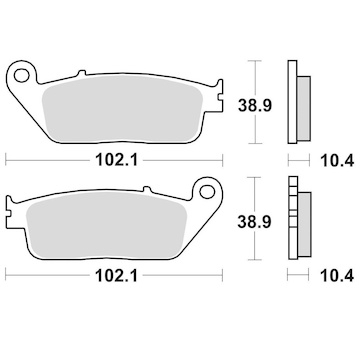 brzdové destičky, BRAKING (semi-metalická směs SM1) 2 ks v balení