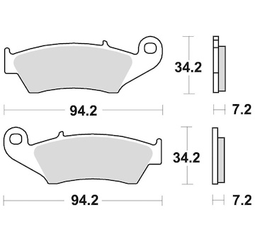 brzdové destičky, BRAKING (semi-metalická směs SM1) 2 ks v balení