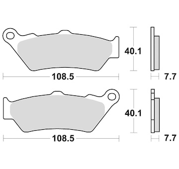 brzdové destičky, BRAKING (semi-metalická směs SM1) 2 ks v balení