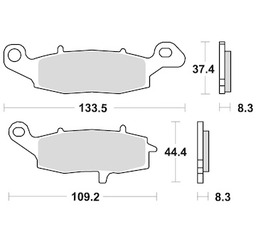 brzdové destičky, BRAKING (semi-metalická směs SM1) 2 ks v balení