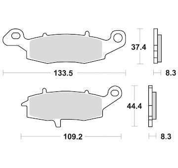 brzdové destičky, BRAKING (semi-metalická směs SM1) 2 ks v balení