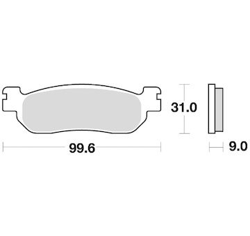 brzdové destičky, BRAKING (semi-metalická směs SM1) 2 ks v balení