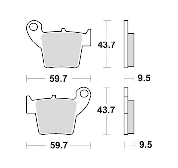 brzdové destičky, BRAKING (semi-metalická směs SM1) 2 ks v balení