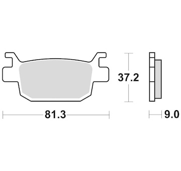 brzdové destičky, BRAKING (semi-metalická směs SM1) 2 ks v balení