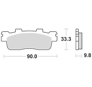 brzdové destičky, BRAKING (semi-metalická směs SM1) 2 ks v balení