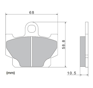 brzdové destičky, NISSIN (semi-metalická směs) 2 ks v balení