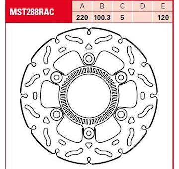 Brzdový kotúč TRW MST288RAC