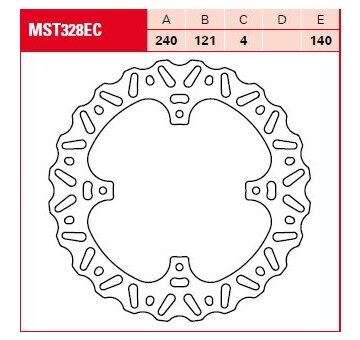 Brzdový kotúč TRW MST328EC