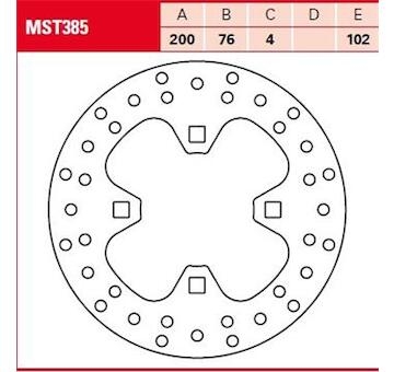 Brzdový kotúč TRW MST385