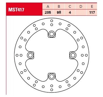 Brzdový kotúč TRW MST417