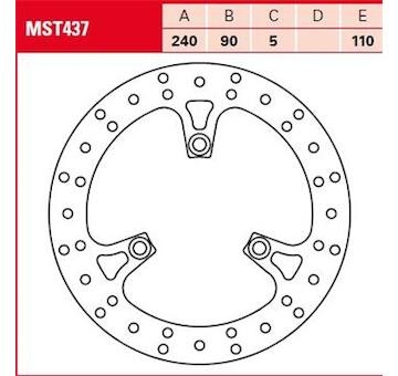 Brzdový kotúč TRW MST437