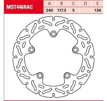 Brzdový kotúč TRW MST446RAC