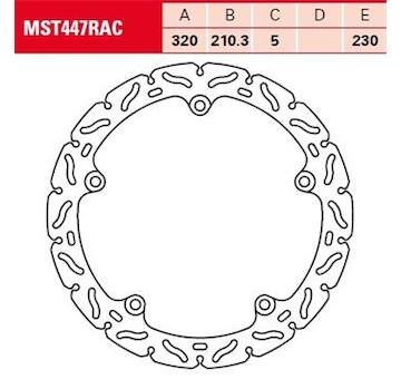 Brzdový kotúč TRW MST447RAC