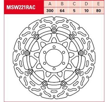 Brzdový kotúč TRW MSW221RAC