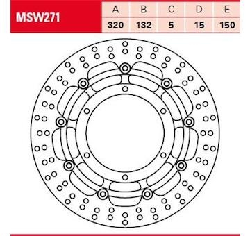 Brzdový kotúč TRW MSW271