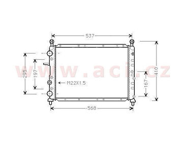chladič 2.5i 16V (±AC) [498*367*24]