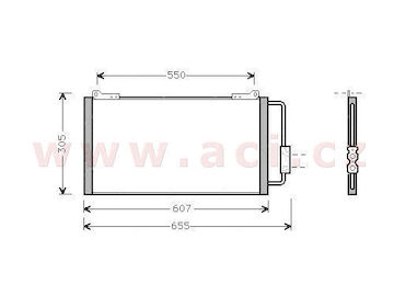 chladič klimatizace 2.0i 24V (+AUT) [565*292*16]