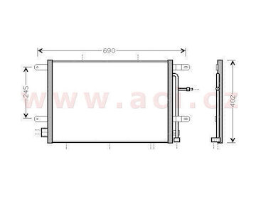 chladič klimatizace 3.0TDi (±AUT) Quatro [575*388*16]