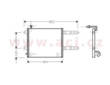 chladič klimatizace se sušičem 1.0i 8V , 1.4i 8V, 1.4i 16V , 1.6i 16V GTi [335*365*21]