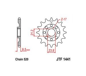 ELYSIUM Reťazové koliesko Suzuki 14 zubové = JTF1441