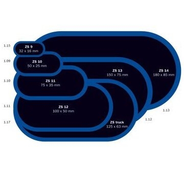 FERDUS Záplata oválna ZS 12 na opravu duší - 100 x 50 mm (1ks)