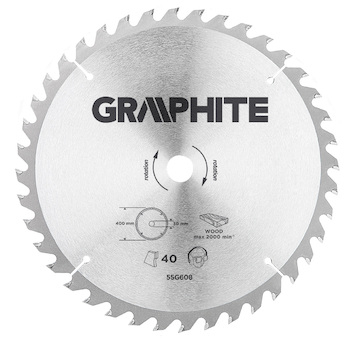 GRAPHITE Pílový kotúč, spekaný karbid, 400 x 30 mm, 40 zubov