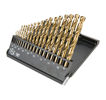 GRAPHITE Vrták do kovu HSS-TiN sada 1,0 - 10,0 mm, 19 ks