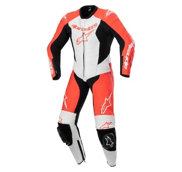 jednodílná kombinéza GP PLUS 2, ALPINESTARS, dětská (červená fluo/bílá/černá, vel. 150)