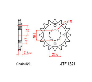 JT Reťazové koliesko JTF 1321-14