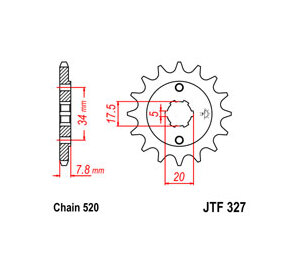 JT Reťazové koliesko JTF 327-12