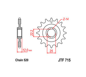 JT Reťazové koliesko JTF 715-12