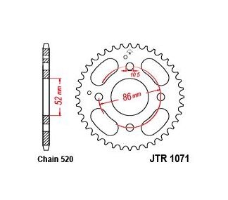 JT Rozeta zadná JTR 1071-30