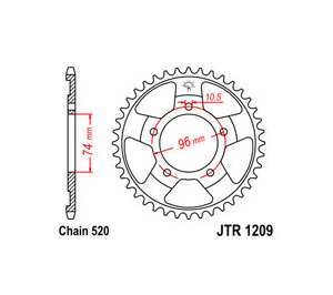 JT Rozeta zadná JTR 1209-41