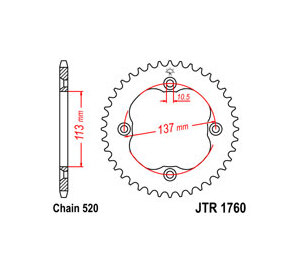 JT Rozeta zadná JTR 1760-37